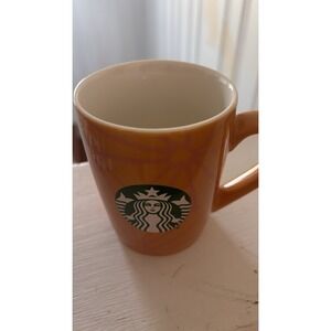 Starbucks Coffee Tea Mug 10oz Orange/Pink Hearts Valentine 2021 Retired